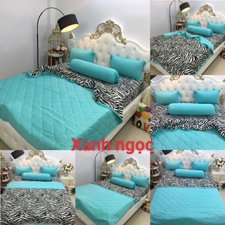 Bộ Full Mền Drap Thun Phối Beo 5 Món
