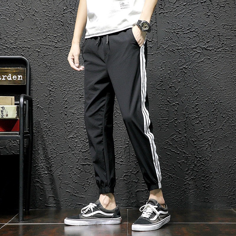 QUẦN THỂ THAO NAM PHỐI SỌC 3 LINE, CHẤT KAKI THỜI TRANG MS989 | BigBuy360 - bigbuy360.vn