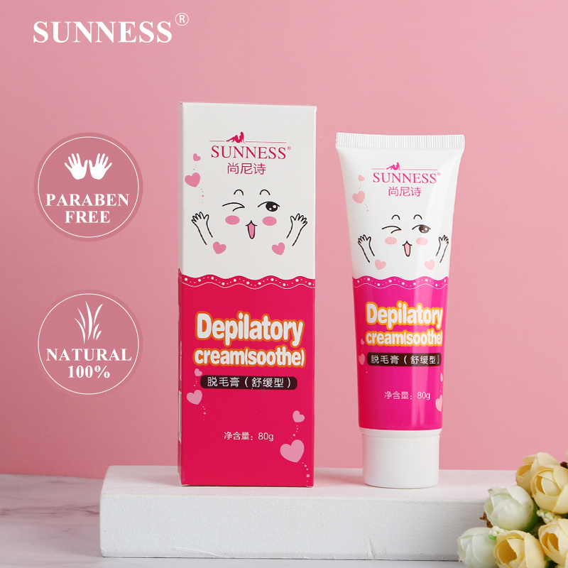Kem Tẩy Lông SUNNESS Không Đau Dịu Nhẹ Mịn Không Mùi Không Kích Ứng Thân Thiện Với Mọi Loại Da Cho Nam Và Nữ