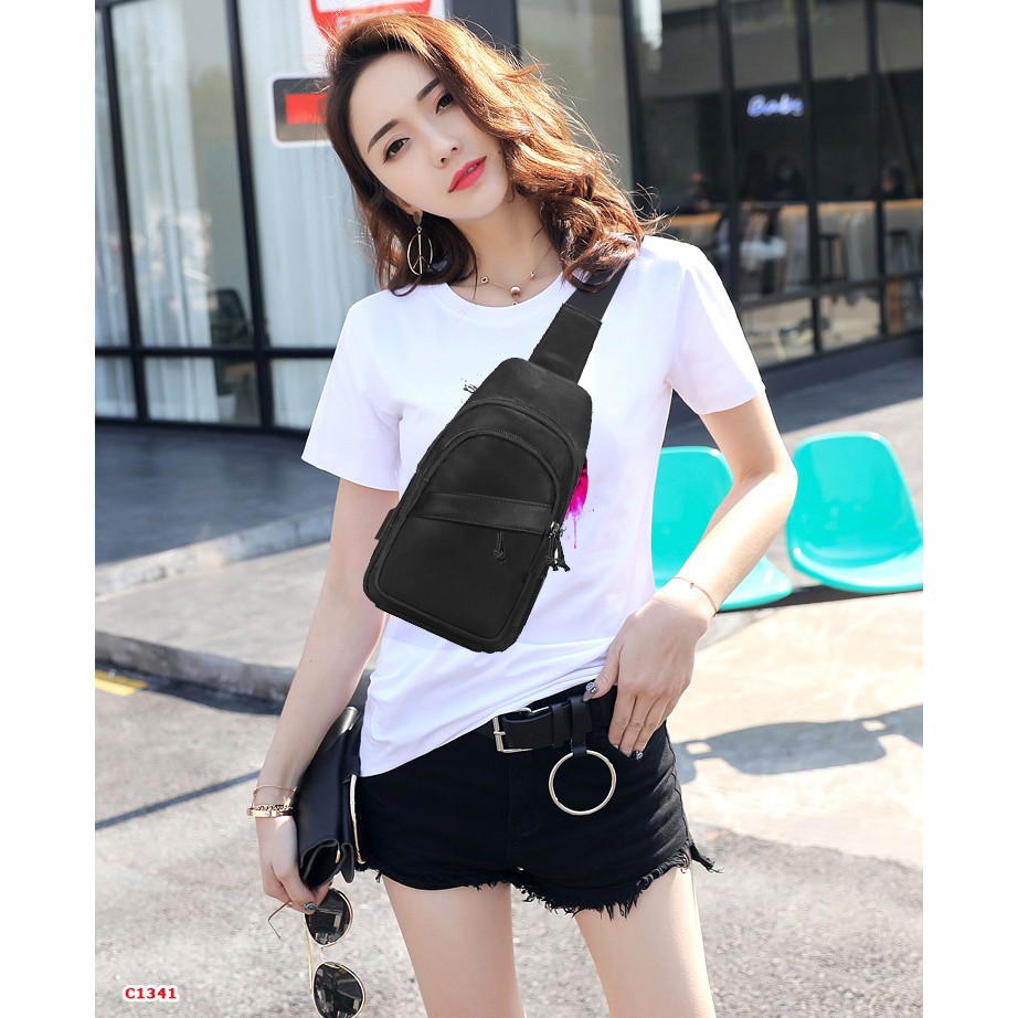 ( FREE SHIP 50K ) Balo đeo chéo tiện ích da nam nữ unisex BEE GEE 030 ( CHẤT LƯỢNG ) | BigBuy360 - bigbuy360.vn