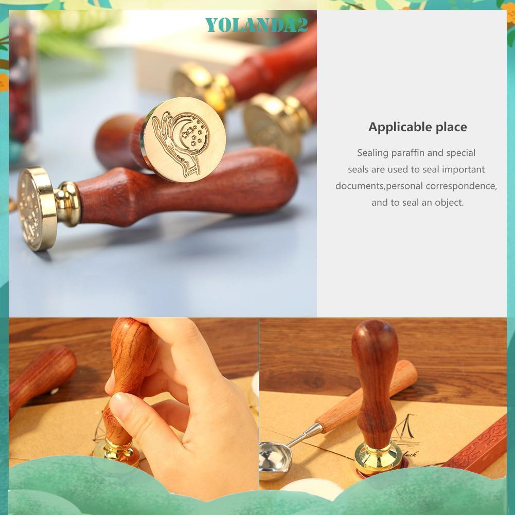 Con Dấu Tay Cầm Bằng Gỗ Phong Cách Retro