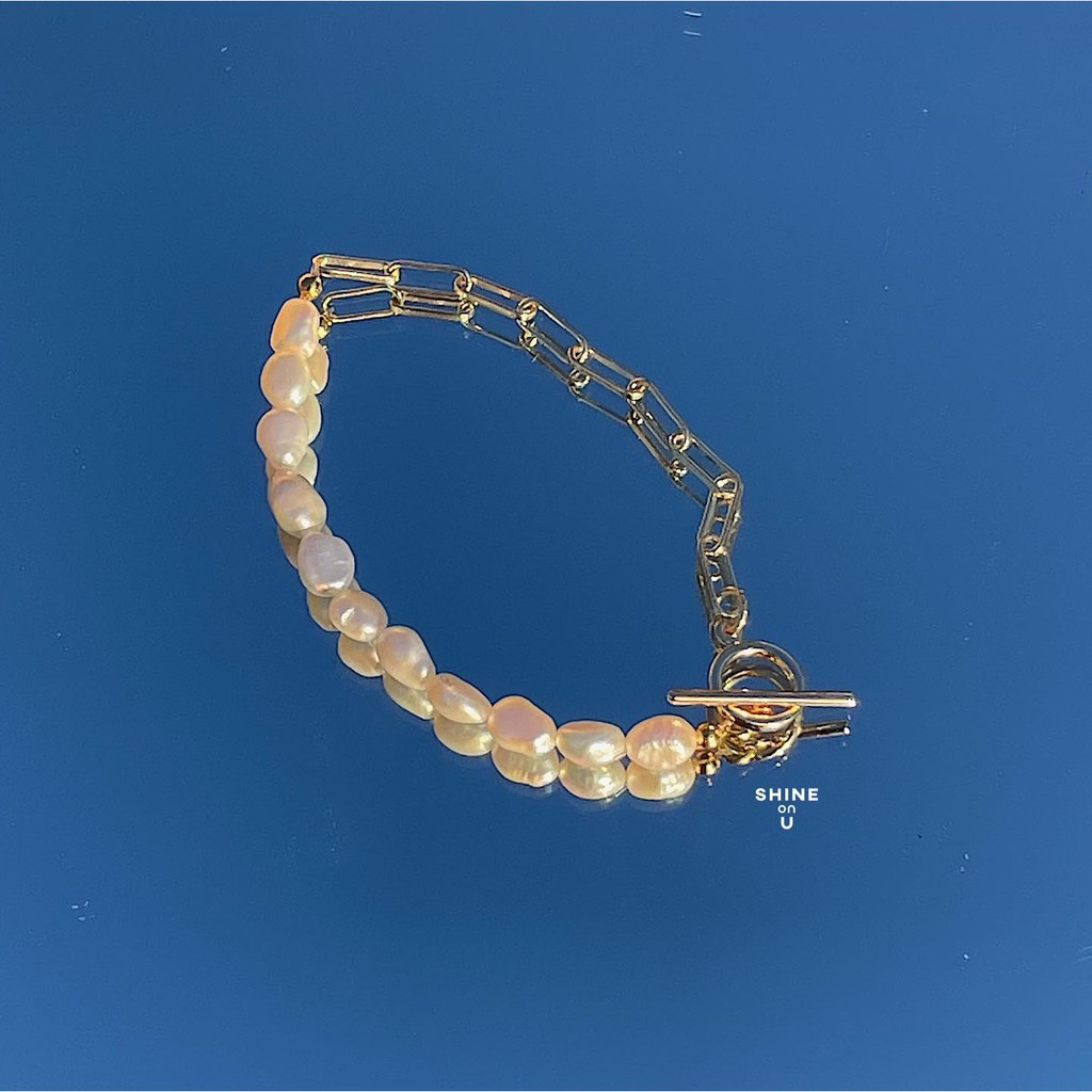 Vòng Tay Handmade Unisex Half Pearl