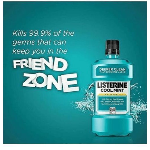 Nước súc miệng Listerine Cool Mint - Hương bạc hà – Ngừa sâu răng, viêm nướu, mang lại hơi thở thơm tho, sảng khoái