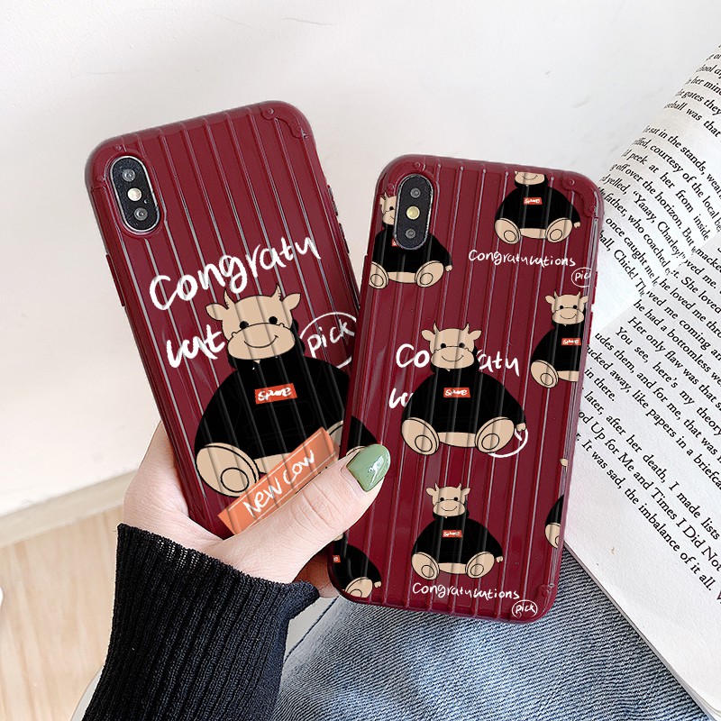 Ốp lưng iphone Pick Cow sọc 3D chống va đập 5/5s/6/6plus/6s/6splus/7/7plus/8/8plus/x/xs/11/12/pro/max/plus/promax | BigBuy360 - bigbuy360.vn