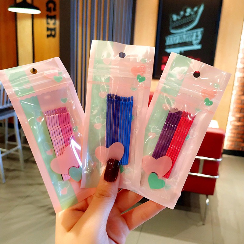 Set 10 Kẹp Tăm Cho Bạn Nữ Mix Nhiều Màu Xinh Xắn