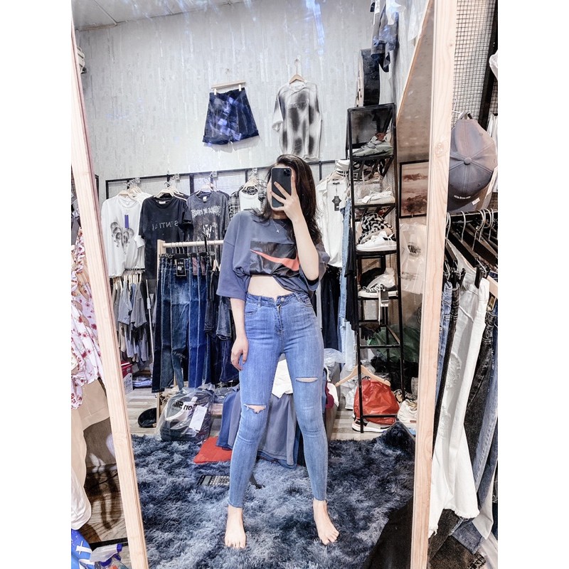 Jean bó xanh nhạt m03