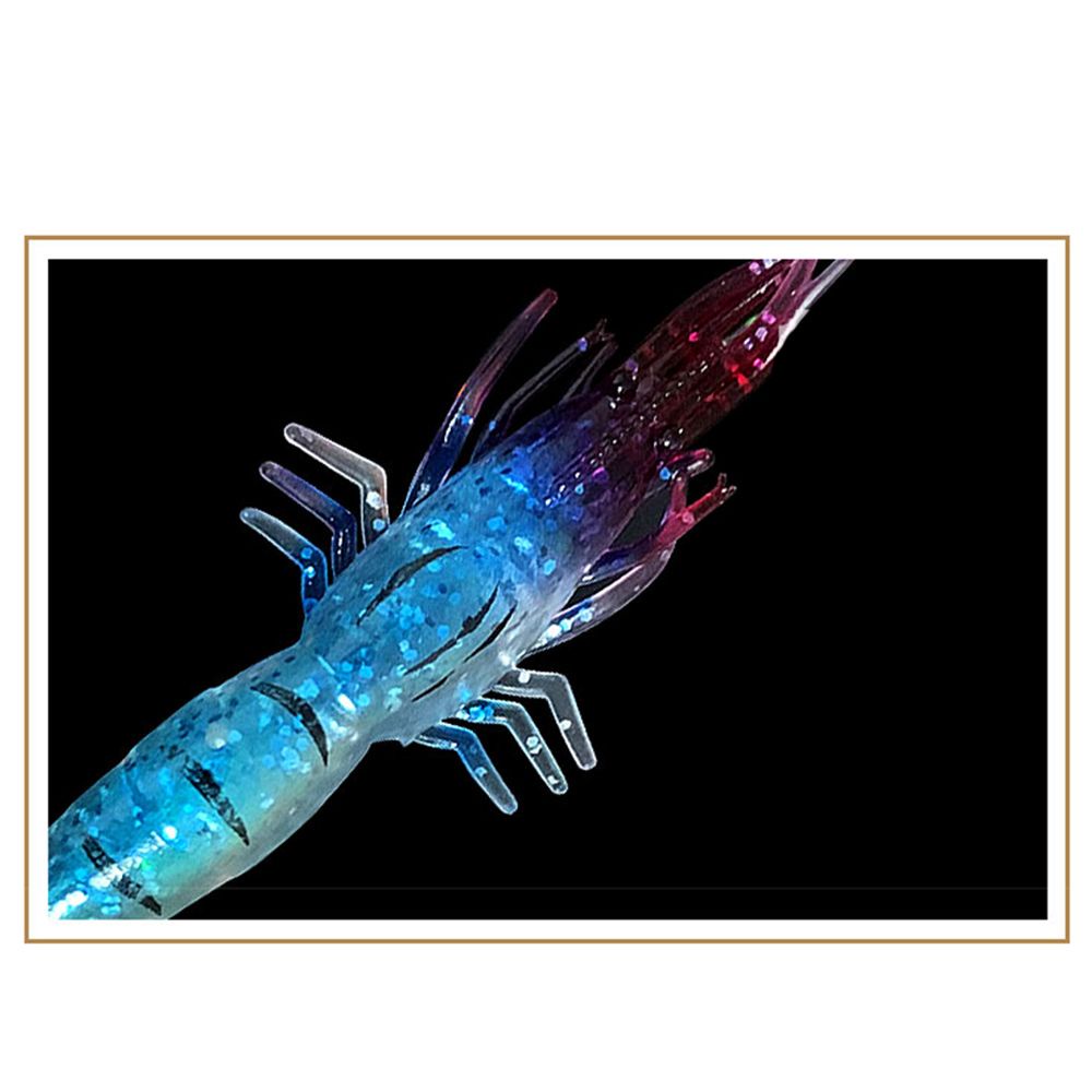 Mồi Câu Cá Giả Hình Con Tôm Bằng Silicone Mềm Dạ Quang