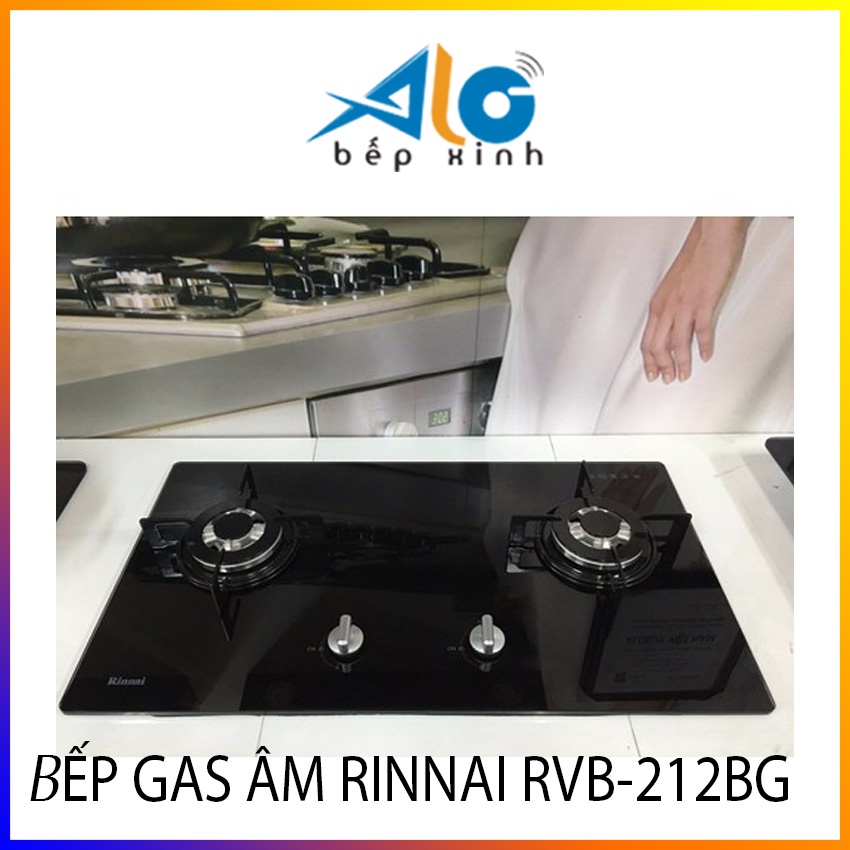 Bếp gas âm Rinnai RVB-212BG - Có ngắt gas tự động - Đánh lửa IC - BH 2 năm - Alo Bếp Xinh