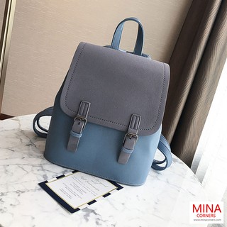 Balo da pu trẻ trung hiện đại màu xanh dương, hồng - B169G18