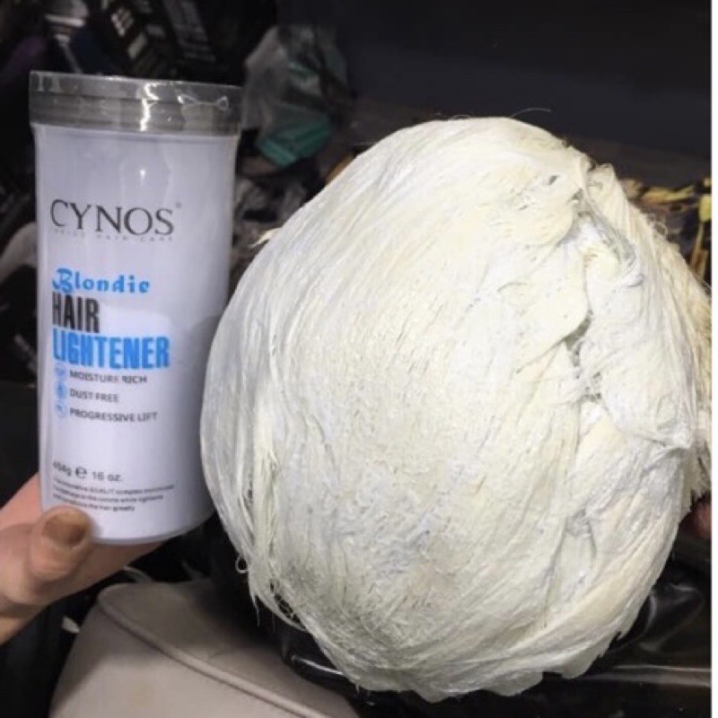 BỘ ĐÔI BỘT TẨY TÓC CYNOS VÀ DẦY GỘI KHỬ ÁNH VÀNG FANOLA NO YELLOW