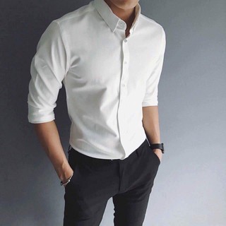 [AWAY] ÁoSơ mi nam dài tay Hàn Quốc body chống nhăn [Thời Trang Nam]