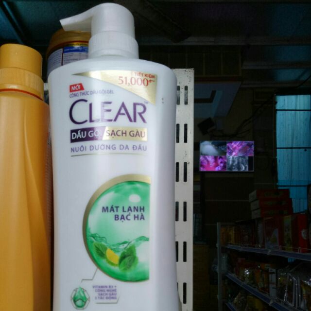 Siêu sạch dầu gội Clear bạc hà 650g