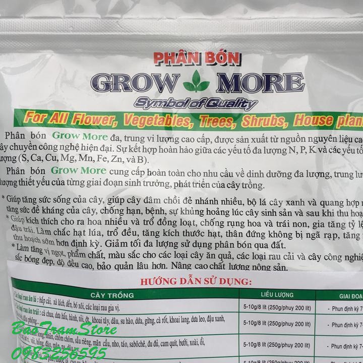 Phân bón lá cao cấp Growmore 6-30-30 TE gói 1kg tốt cho mọi cây trồng