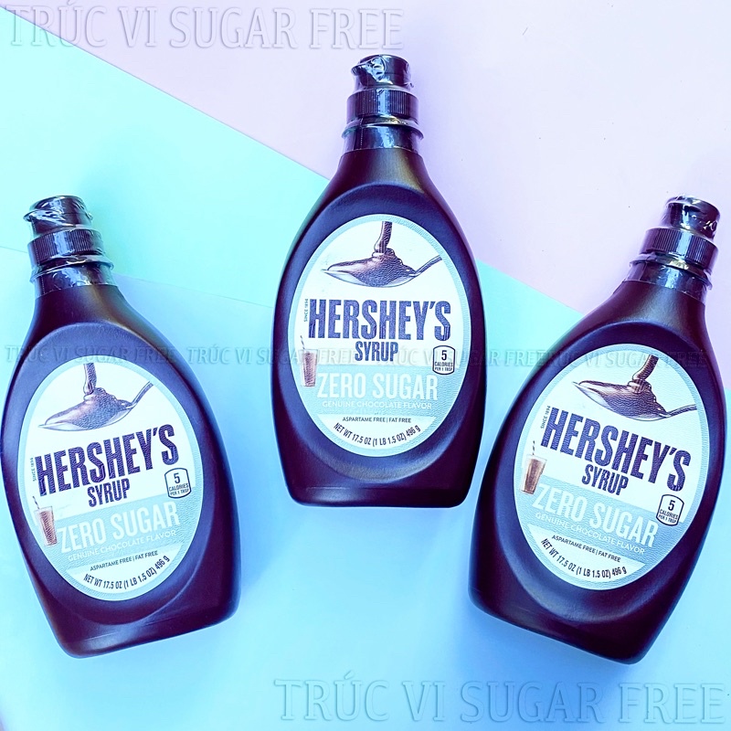 [Siro không đường] Syrup chocolate Hershey's không đường( eat clean, gymer, tiểu đường, keto)
