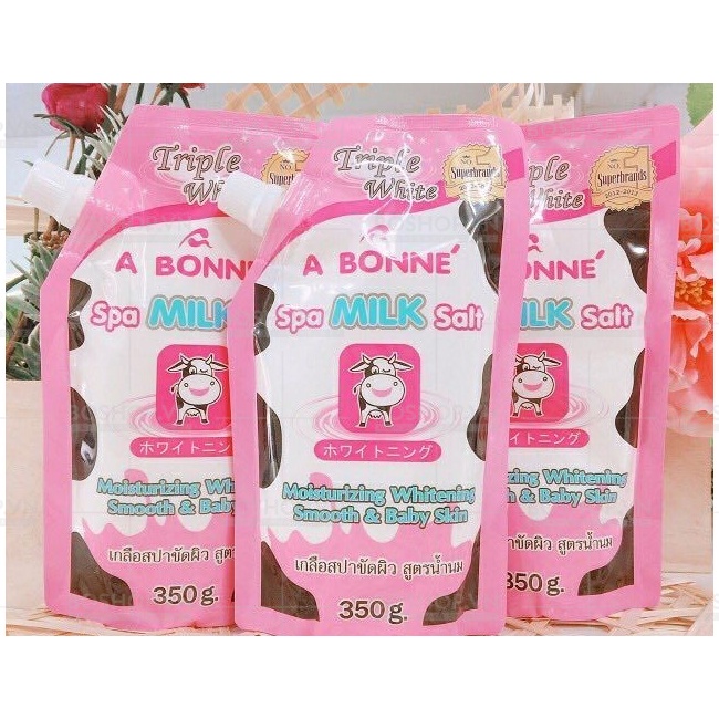 Muối tắm sữa bò tẩy tế bào chết body A Bonne’ Spa Milk Salt 350 gam Thái Lan [Sạch 100%-Hàng Auth] | BigBuy360 - bigbuy360.vn