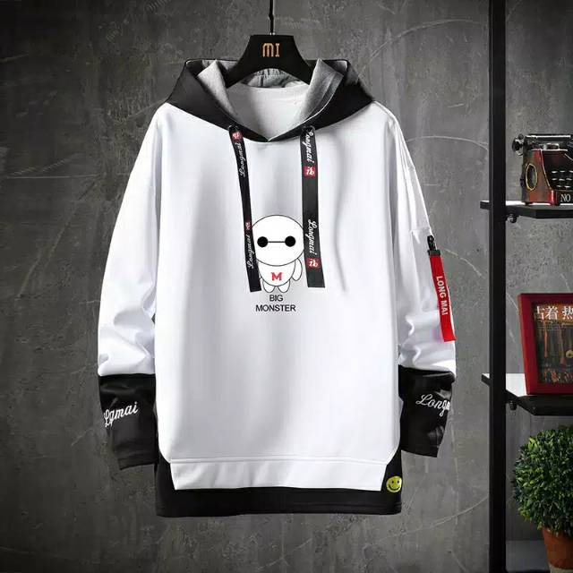 Áo khoác Hoodie in hình quái vật lớn cá tính cho nam | Quà tặng thời trang nam | BigBuy360 - bigbuy360.vn
