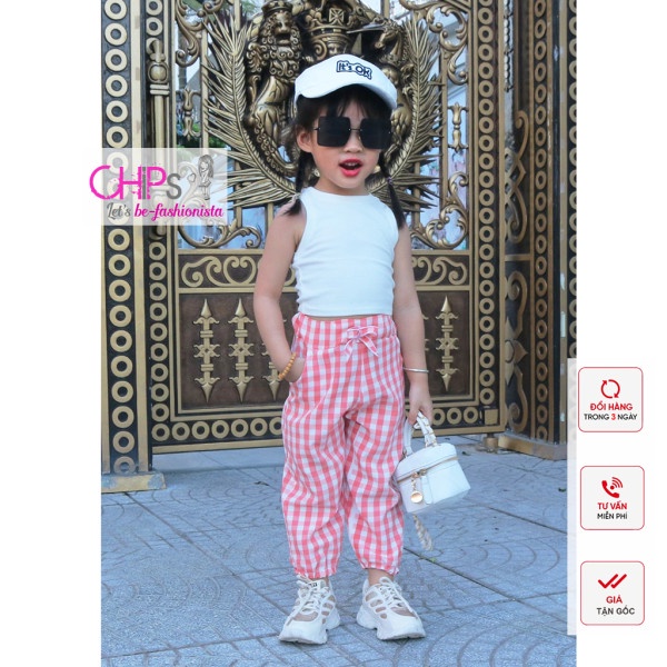Quần Bom Chống Muỗi Kẻ caro Cho Bé gái
