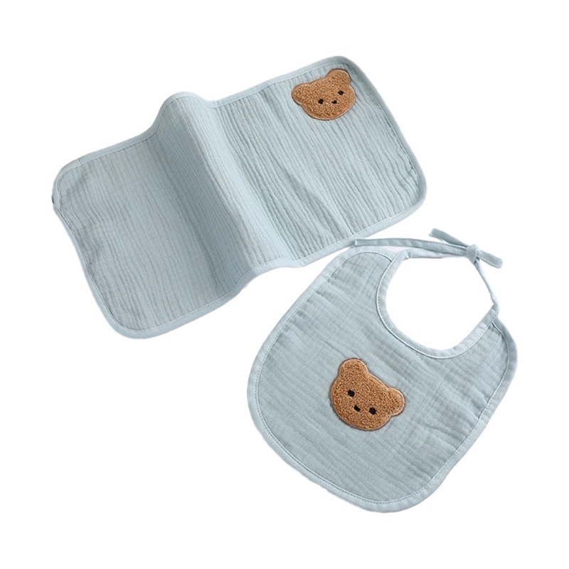 Set 2 Yếm Ăn Bằng Cotton Mềm Mại Cho Bé Sơ Sinh Bandan