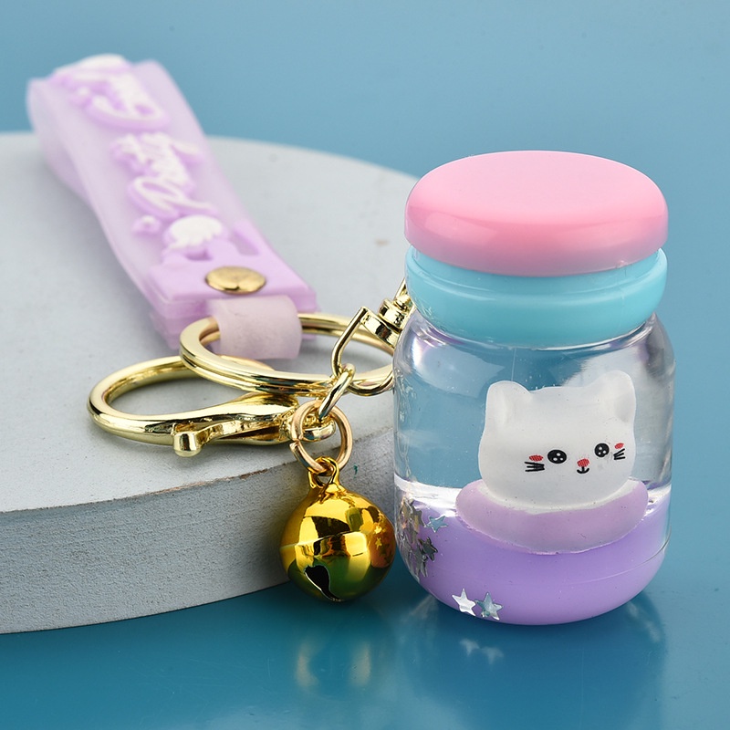 Móc khóa cute độc đáo hình bình nước thú cưng đẹp phong cách độc lạ bền đẹp.