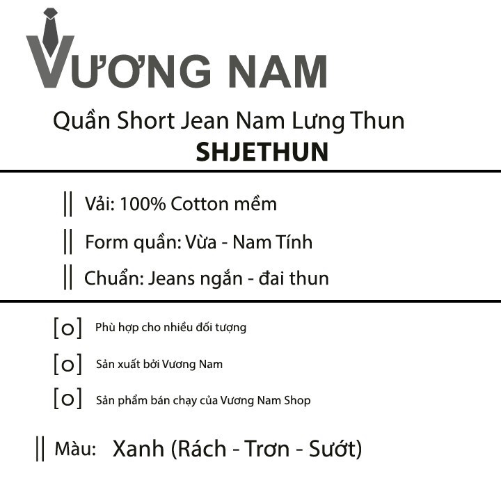 PR10 FGU Quần lửng nam jean lưng thun 64