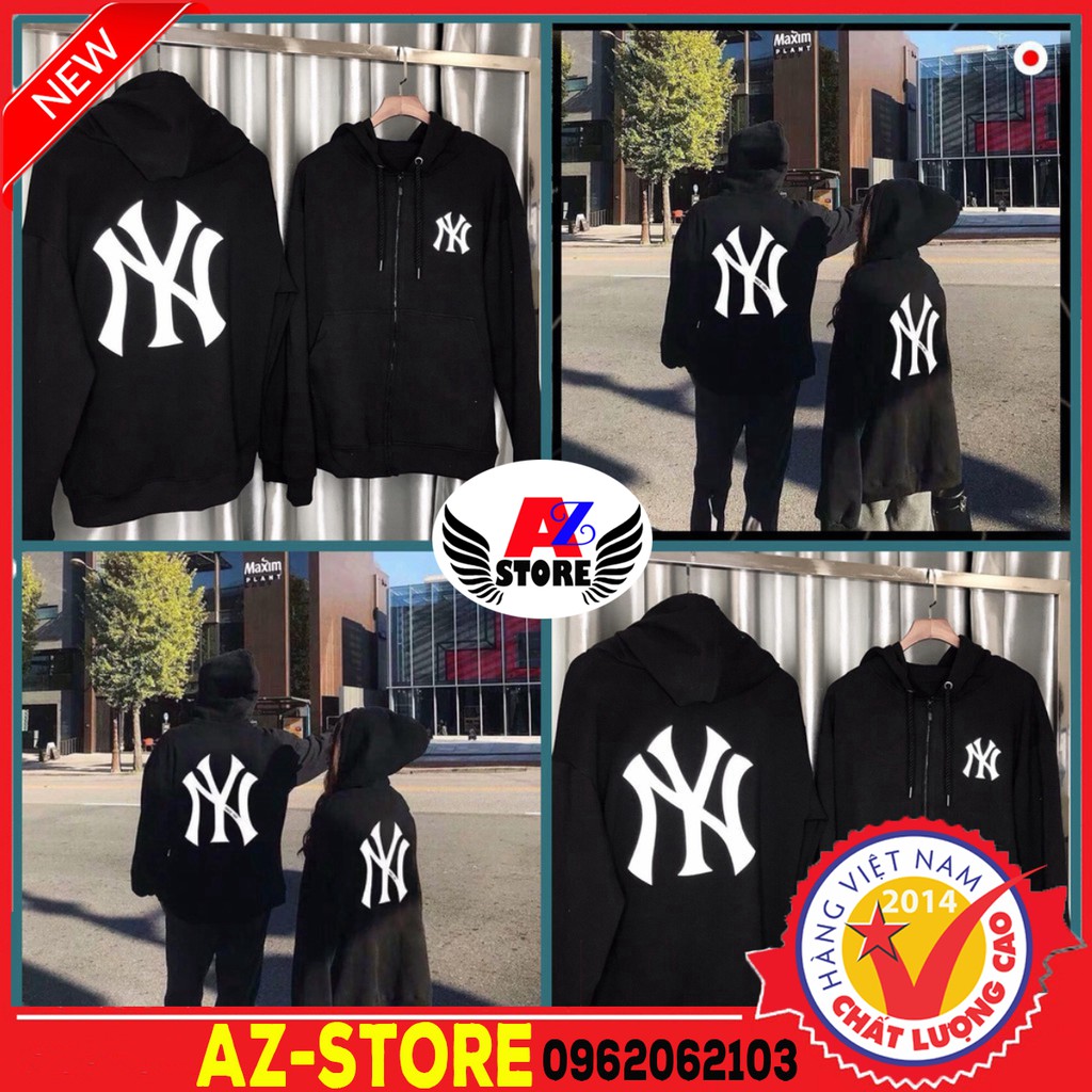 (loại dày)  Áo khoác hoodie Ny unisex unisex  Mới