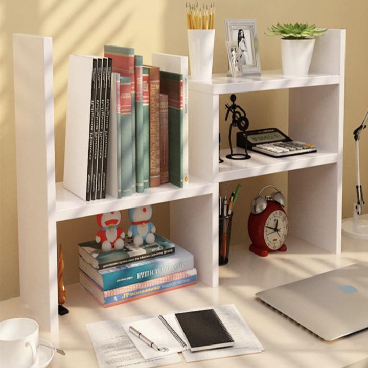 Kệ gỗ đựng sách bàn đặt bàn BOOKCASE White - Home and Garden