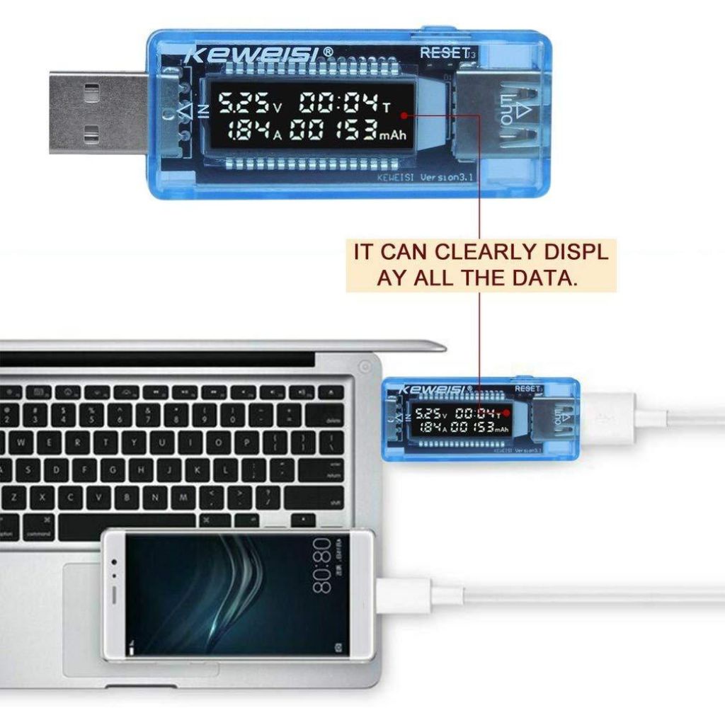 USB kiểm tra dung lượng điện áp dòng xả KWS-V20 Cao Cấp