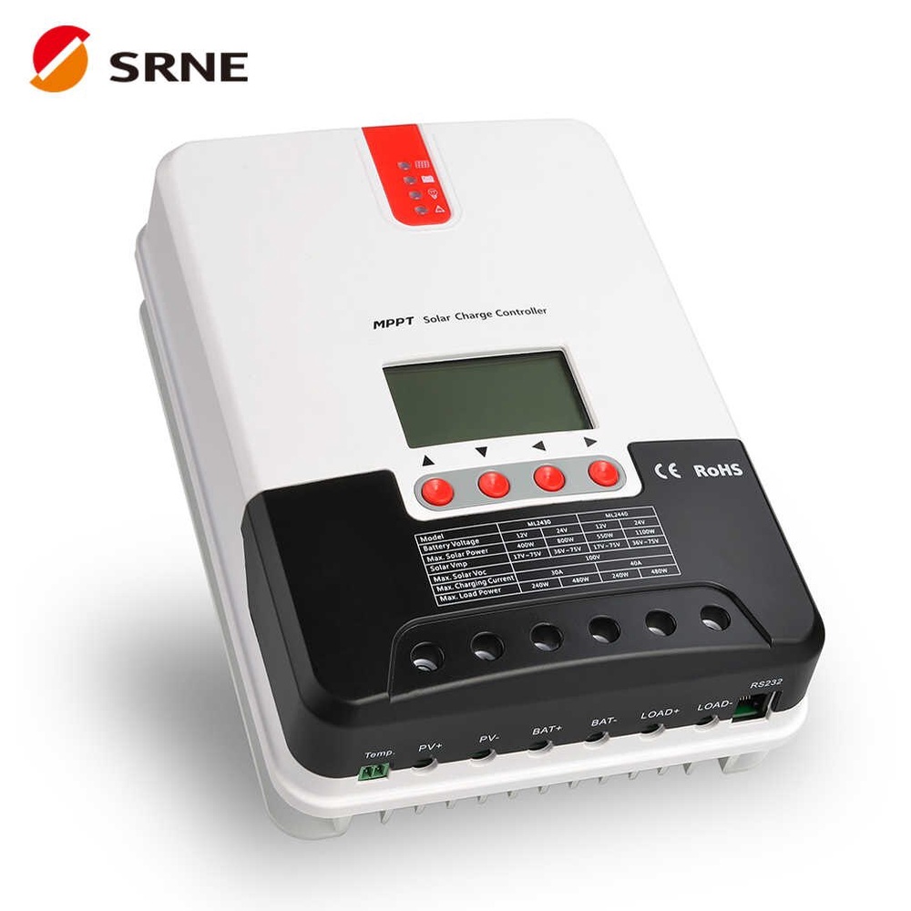 Sạc Năng Lượng Mặt Trời hãng SRNE -  MPPT 20A 30A 40A 12v/24v - Model ML2420  ML2430  ML2440