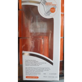 bình sữa wesser 250ml  mau  moi   sx  04/2020 màu  ngau nhiên