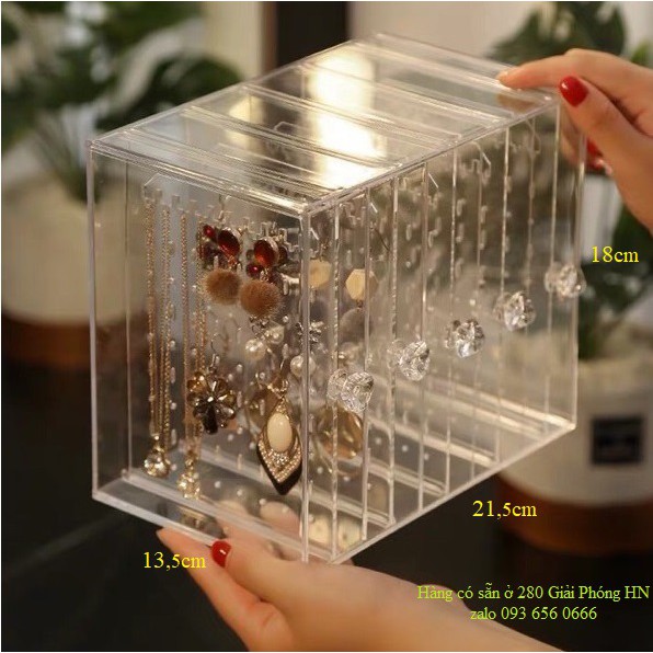 Tủ đựng khuyên tai, hộp trang sức 5 cánh loại đẹp
