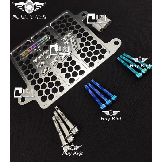 Che Két Nước Nhôm Tem Titan + 3 Ốc Titan GR5,Salaya Vario 2015-2021, AB 2016-2021, SH 2012-2019,SH Mode 2013-2019 MS5427