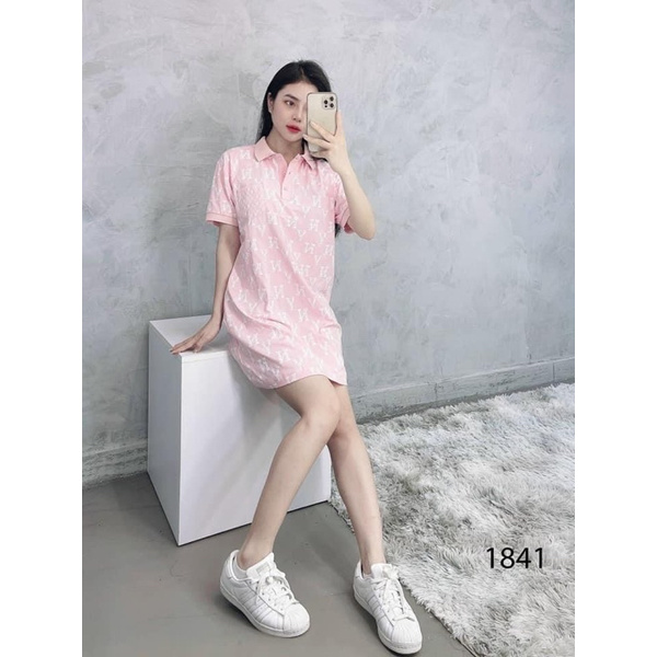 Đầm Xuất Xịn In Chữ Hồng Ngọt Ngào & Đen Huyền Bí Size S M ( Có Sẵn )