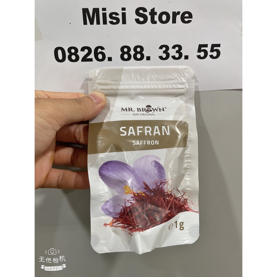 Nhụy hoa nghệ tây Saffron Mr Brown SAFRAN 1g , hàng Đức