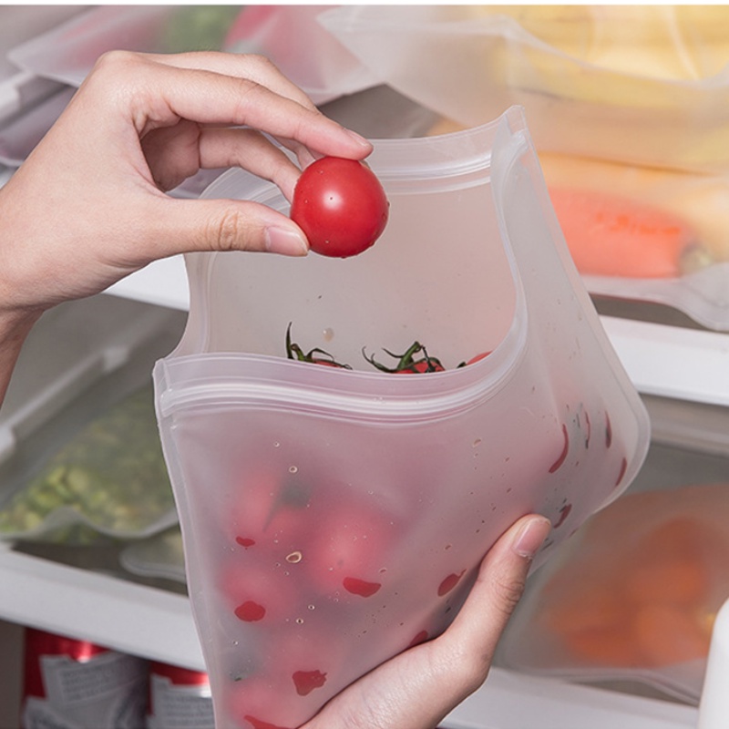 Silicone Túi Đựng Thực Phẩm Bằng Silicon Chống Rò Rỉ Có Khóa Kéo Tiện Dụng