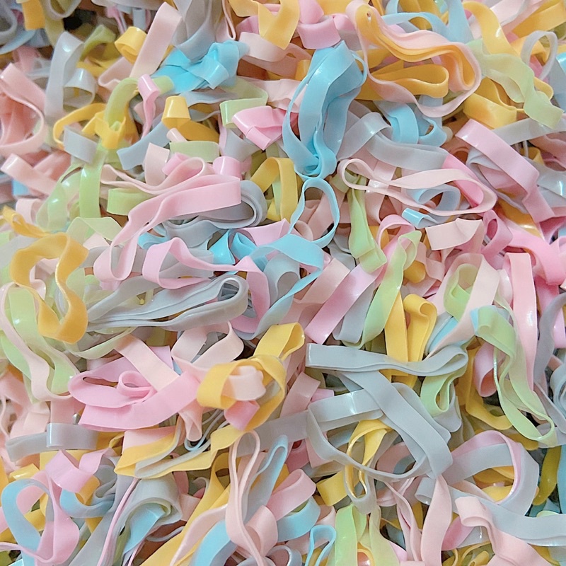 50gram dây chun buộc tóc màu pastel kèm túi đựng siêu xinh - UniLabel