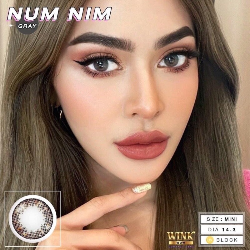 Lens mắt kính áp tròng Hàn Quốc L19 NUMNIM GREY giãn vừa (mẫu video hướng dẫn đeo lens ko phải là sản phẩm bán).