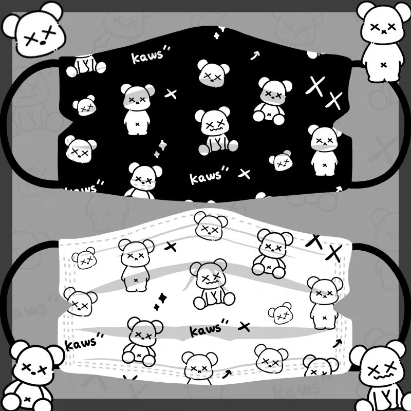 Khẩu trang in hình dễ thương 5 cai x Mask of the bear