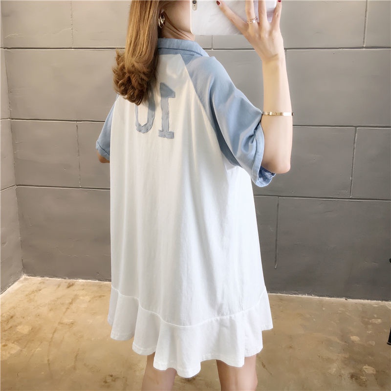 Đầm Cổ Polo Dáng Rộng Ngắn Phong Cách Preppy Thời Trang Mùa Hè 2022 Mới Mẻ Dành Cho Bạn Nữ 145