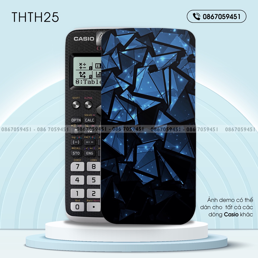 Skin Dán Máy Tính Học Sinh Casio 580, Casio 570, Casio 570-2nd In Hình Độc đáo các mã THTH2...