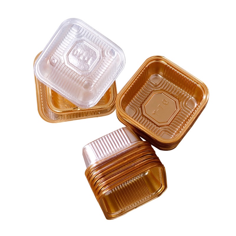 95-100 khay màu vàng đựng bánh trung thu 9cm bánh 150 gam