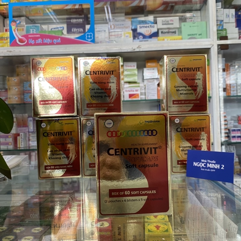 ✅  Centrivit Ginseng viên nang mềm cao nhân sâm vitamin khoáng chất