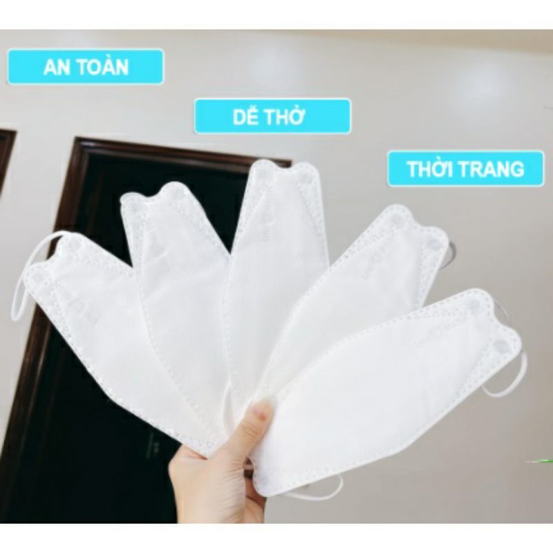 khẩu trang kf94 umi bao dày, không xù lông, quai đeo chắc chắn