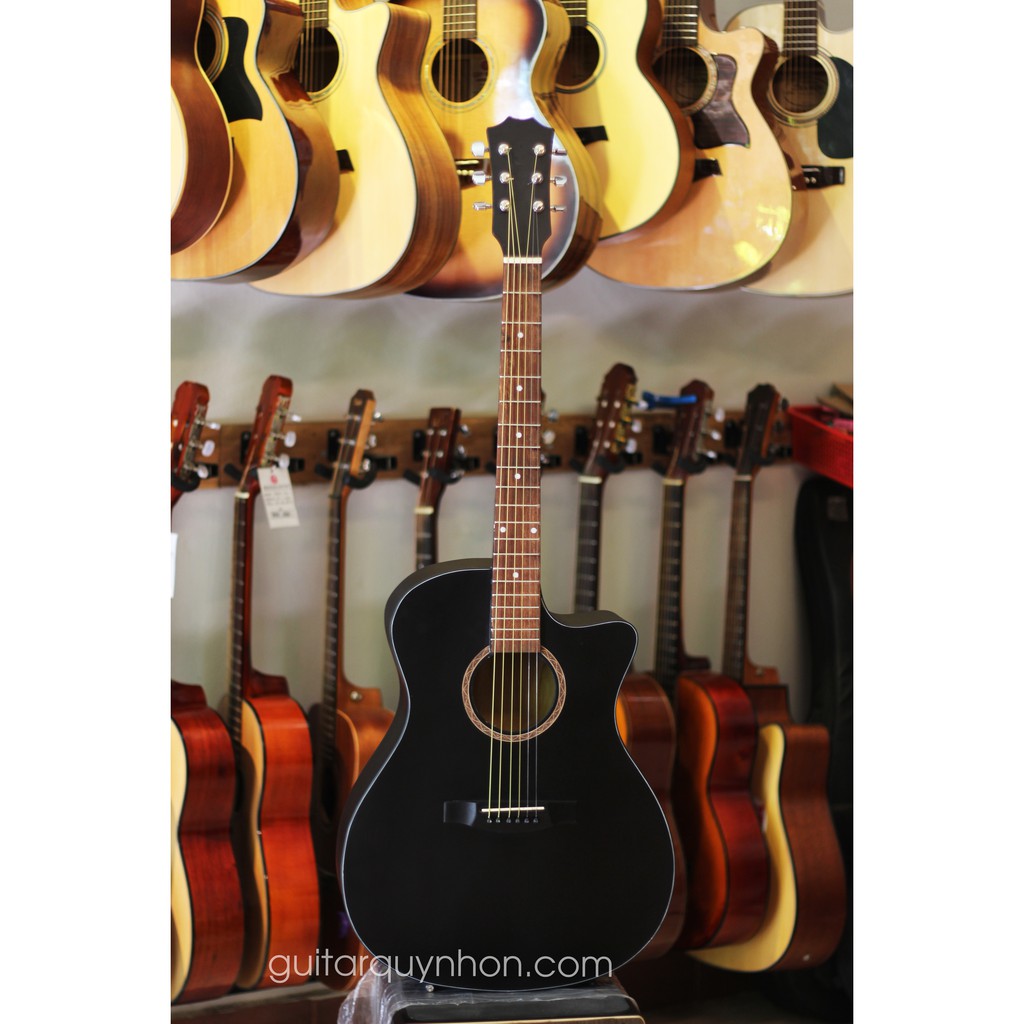 Đàn Guitar Acoustic QE6A Màu Đen Giá Rẻ Dành Cho Người Tập Chơi