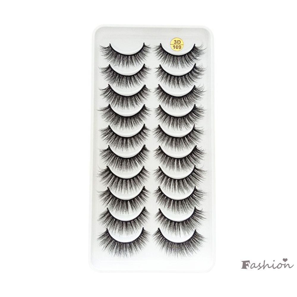 Set 10 Cặp Lông Mi Giả 3D Mềm Mại Tự Dính Dành Cho Nữ