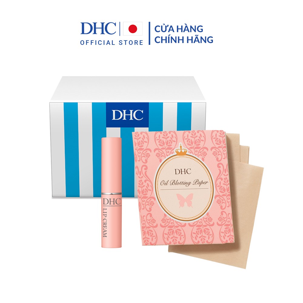 [Mã COSDHCT2 giảm 10% đơn 250K] COMBO Son dưỡng môi DHC Lip Cream 1,5g và Giấy thấm dầu DHC Oil Blotting Paper 100pc