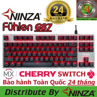 Bàn phím cơ Fuhlen G87 Cherry BlueSwitch Đèn led đỏ 9 chế độ - Ninza