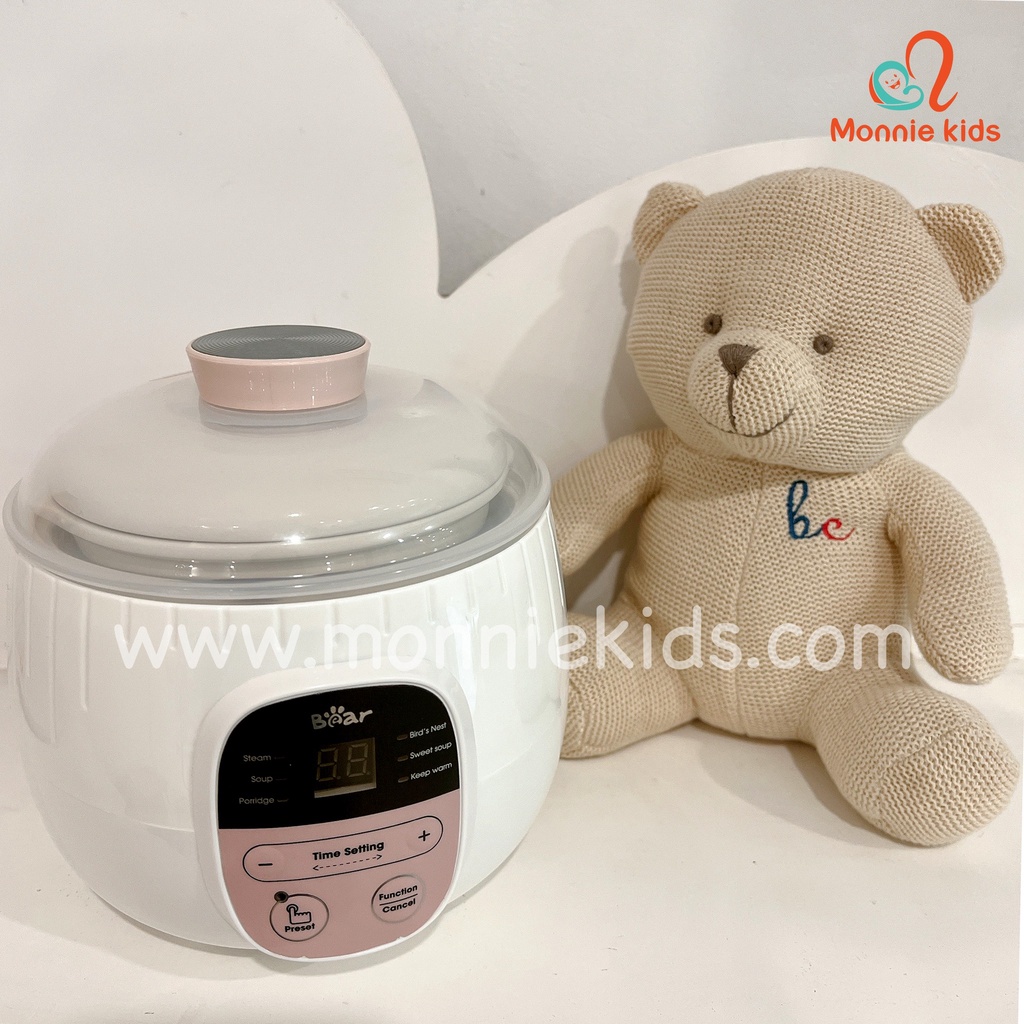 Nồi Nấu Chậm Đa Năng Kèm Lồng Hấp Bear 0.8L Bản Quốc Tế
