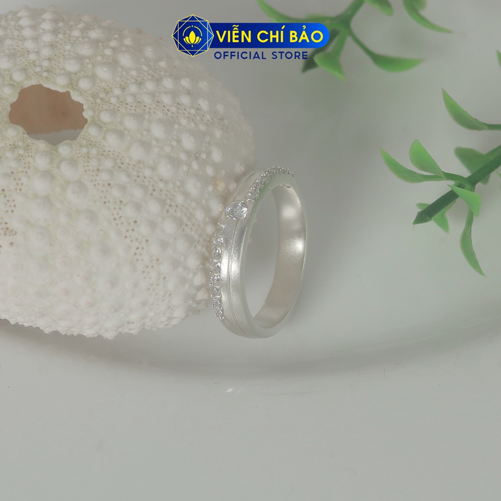 Nhẫn bạc nữ Bun đính đá chất liệu bạc 925 thời trang phụ kiện trang sức Viễn Chí Bảo N700441