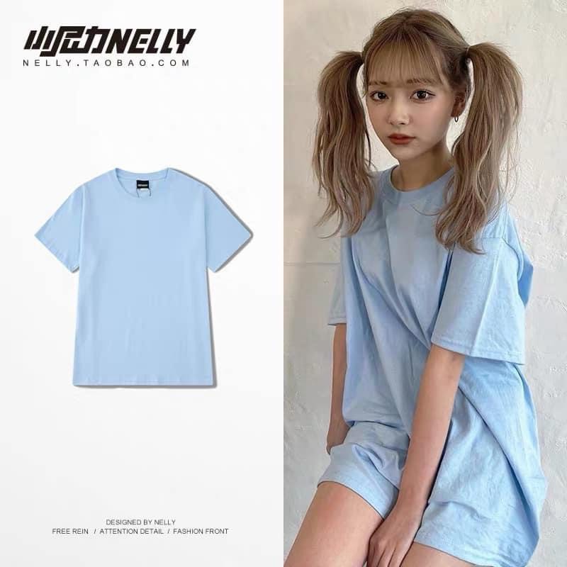 Áo thun trơn ngắn tay cotton Nelly Heybig