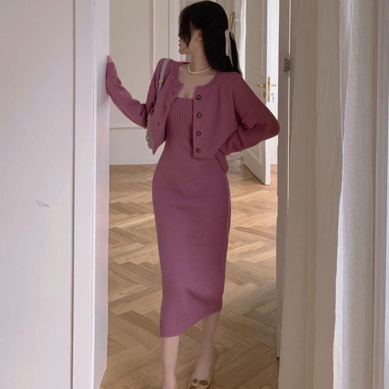 Váy len 2 chi tiết